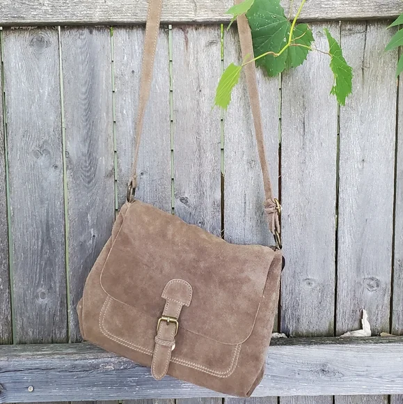 Suede Crossbody Purse - Picture 1 of 4